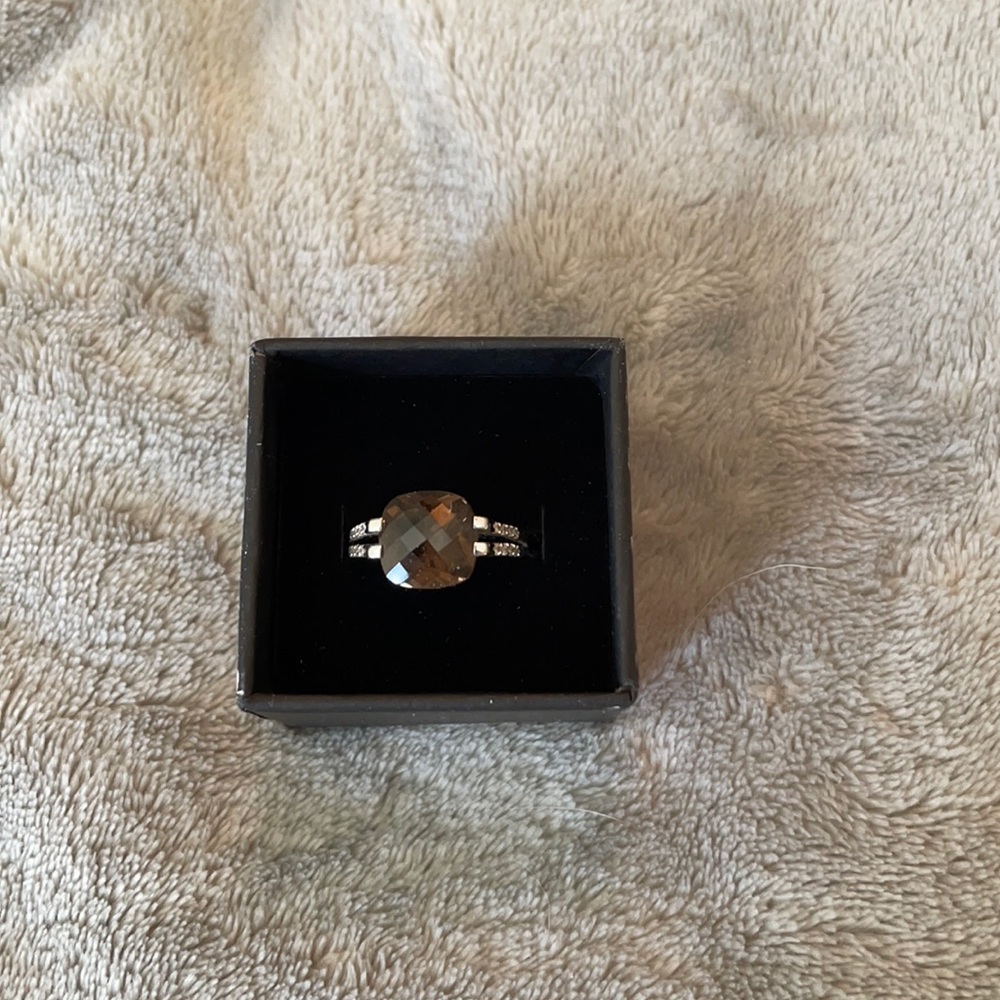 Vintage Topaz and Diamond Ring